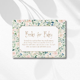 Grandmillenial Navy Blush Florale Bücher für Baby Begleitkarte