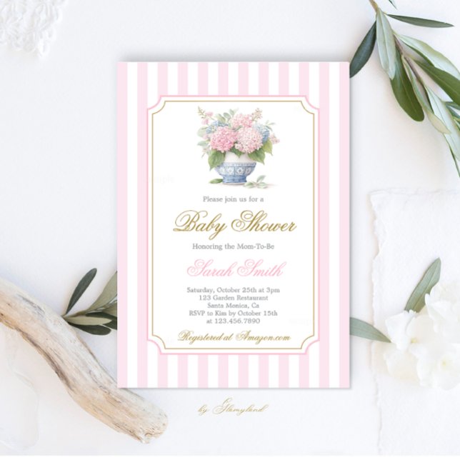 Grandmillennial Baby Shower Girl Einladung (Von Creator hochgeladen)