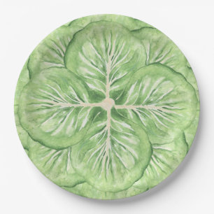 Grandmillennial Cabbage Leaf Paper Pappteller