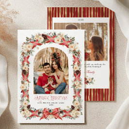 Grandmillennial Christmas Photo Card Einladung