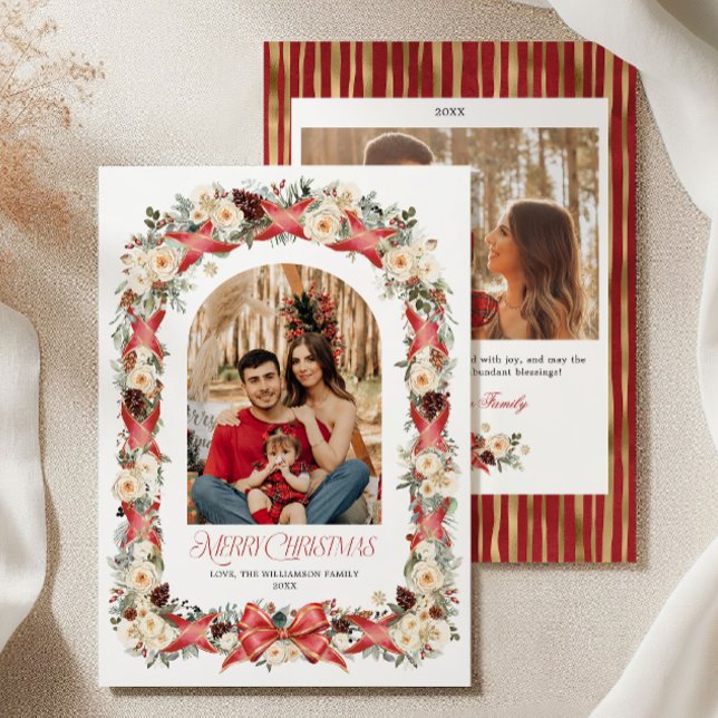 Grandmillennial Christmas Photo Card Einladung (Grandmillennial Christmas Photo Card)