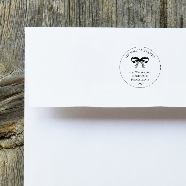 Grandmillennial Coquette Weihnachtsfeier Rücksende Gummistempel (Von Creator hochgeladen)