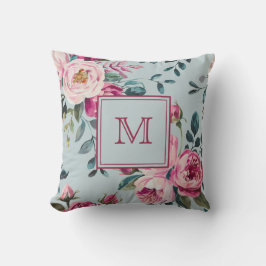 Grandmillennial Dusty Rose Floral Benutzerdefinier Kissen