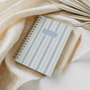 Grandmillennial Elfenbein & Blau Vintage Chinoiser Notizbuch