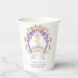 Grandmillennial Wisteria Baby Shower  Pappbecher