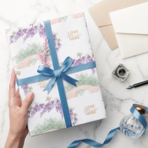 Grandmillennial Wisteria Babyparty  Geschenkpapier