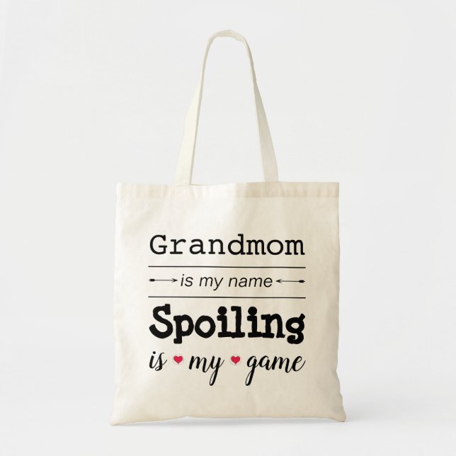 "Grandmom is my name" Budget Tote Bag Tragetasche (Vorne)