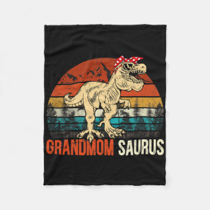 Grandmomsaurus T Rex Dinosaur Grandmom Saurus Matc Fleecedecke