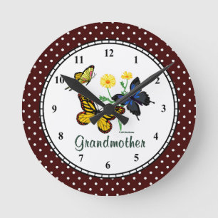 Grandmother Clock Runde Wanduhr