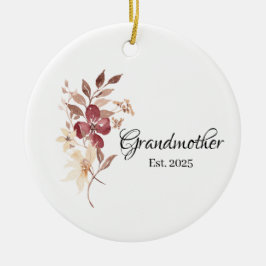 Grandmother Est. Year  Keramik Ornament