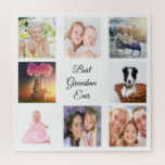 Grandmother Foto Collage best grandma ever<br><div class="desc">A gift for your grandmother celebrating her life with a leime of 8 Fotos. Black Text: Best Grandma Ever. Use foto of her,  children,  grandchildren,  husband,  pets,  friends,  her dream travel destination. White Background. Perfekte Mother's Day gift or for birthdays and Christmas.</div>