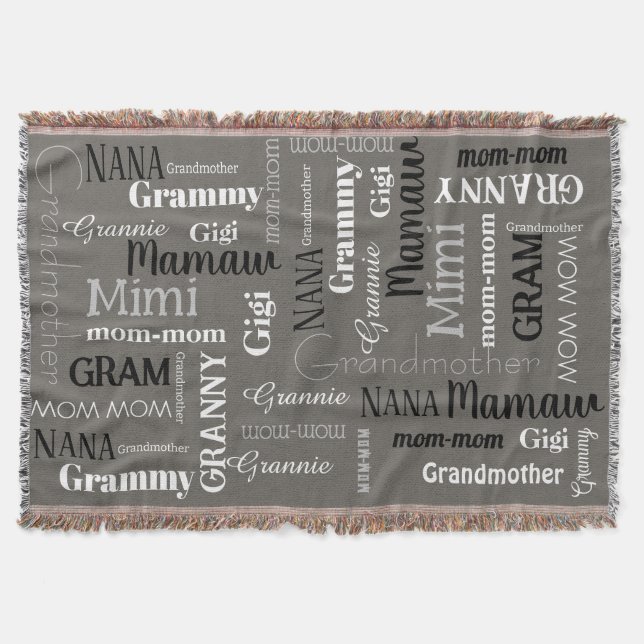GRANDMOTHER MAMA MAMA Mütter Tag Geschenk Donnerpl Decke (Vorderseite)