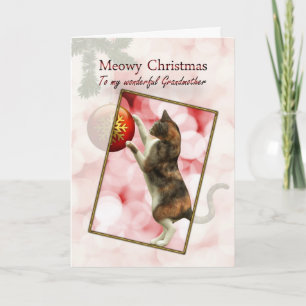 Grandmother, Meowy Christmas Feiertagskarte