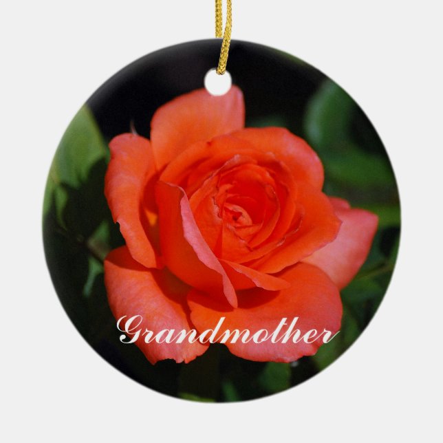 Grandmother Orange and Apricot Roses Ornament (Vorne)