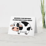 "GRANDMOTHER'S" BIRTHDAY IS SOMETHING TO MOO ABOUT KARTE<br><div class="desc">THANK YOU FOR STOPPING BY ONE OF MY EIGHT STORES!</div>