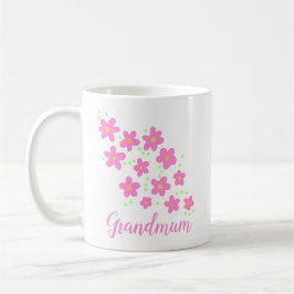 Grandmumrosa Whimsikische Blume Tasse