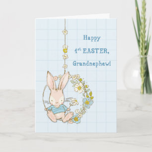 Grandnephe Erste Osterhase Blume Swing Karte