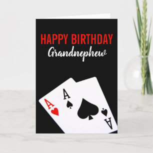Grandnephew Poker Geburtstagskarte Karte