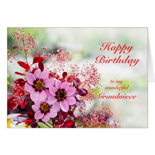 Grandniece Anniversaire Fleurs roses