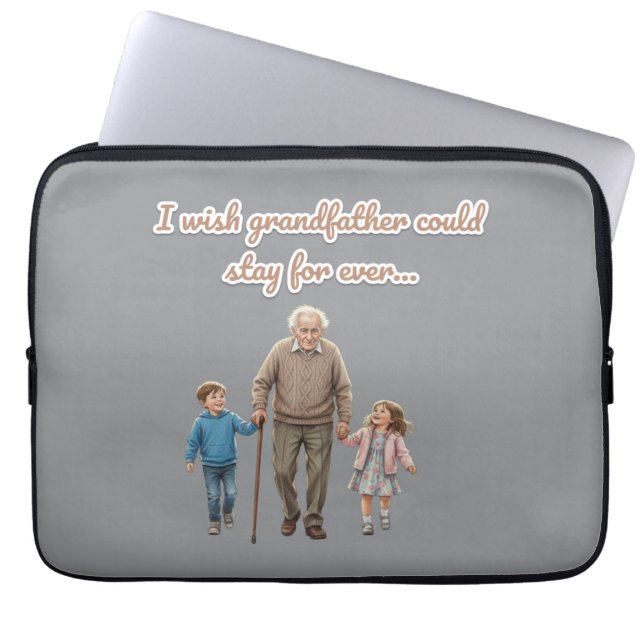 Grandpa and Grandkids  Laptopschutzhülle (Vorderseite)