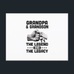 Grandpa And Grandson The Legend And Legacy Gift Ankündigungspostkarte<br><div class="desc">Grandpa And Grandson The Legend And Legacy Gift</div>