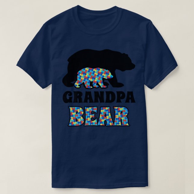 Grandpa-Bärenautismus-Prämie T-Shirt (Design vorne)