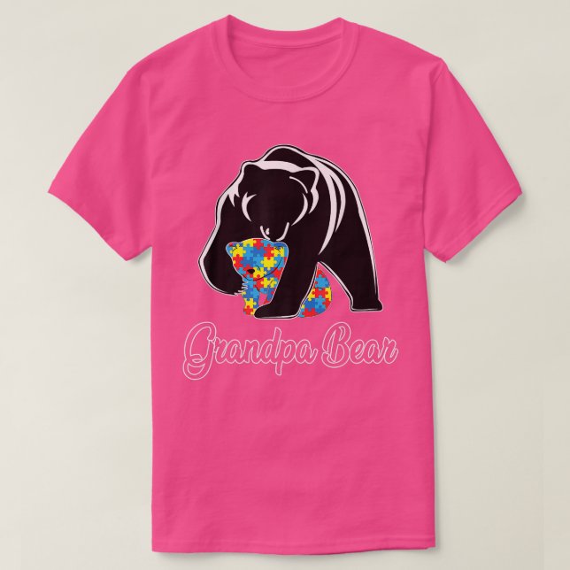 Grandpa Bear Autism Awareness Autism Premium 967  T-Shirt (Design vorne)
