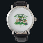 Grandpa Crew Armbanduhr<br><div class="desc">Celebrate the proud grandpas of the family with this fun and festive “Grandpa Crew” design. Perfect for family gatherings, St. Patrick’s Day celebrations, or everyday wear, this design shows the special bond between grandpas and their loved ones. A great gift idea for grandfathers who love being part of the family...</div>