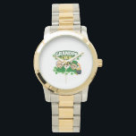 Grandpa Crew Armbanduhr<br><div class="desc">Celebrate the proud grandpas of the family with this fun and festive “Grandpa Crew” design. Perfect for family gatherings, St. Patrick’s Day celebrations, or everyday wear, this design shows the special bond between grandpas and their loved ones. A great gift idea for grandfathers who love being part of the family...</div>