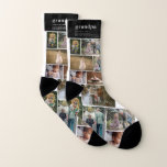 Grandpa Definition | Photo Collage Personalized Socken<br><div class="desc">Modern photo collage socks. Featuring a sweet definition of what a Grandpa is with room for custom message, names and/or year. These are Father’s Day gifts that are perfect for any dad. A gift that he will treasure for a lifetime! Can be customized for any moniker - papa, pépé, grandad,...</div>