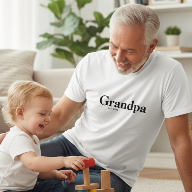 Grandpa Est Modern T-Shirt (Von Creator hochgeladen)