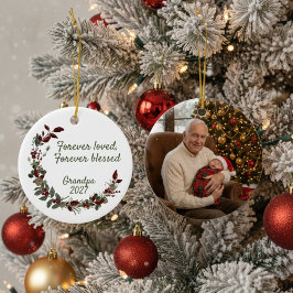 Grandpa Forever Blessed Christmas Keramik Ornament