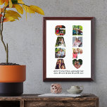 GRANDPA Foto Collage Cutout Personalisiert Plaque Awardplakette<br><div class="desc">Erstellen Sie eine einzigartige Collage für Ihr Großvater. Laden Sie 8 Ihrer bevorzugten Fotos hoch, passen Sie die Nachricht an und fügen Sie Ihren Namen hinzu. Der Wortlaut lautet derzeit "Liebe für Sie heute und jeden Tag [Enkelkinder-Name(n)]" und Sie können dies nach Ihren Wünschen ändern. Die Ausschnitt-Vorlage stellt sicher, dass...</div>