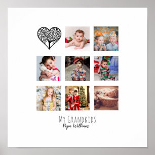 GRANDPA FOTO COLLAGE GIFT PROUD GRANDAD POSTER