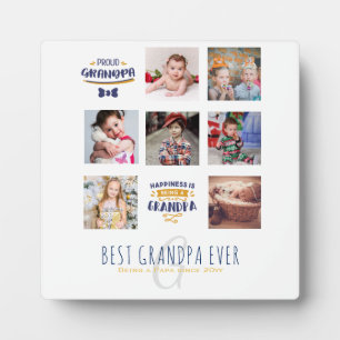 GRANDPA FOTO COLLAGE GIFT Proud Papa Pops Grampen Fotoplatte
