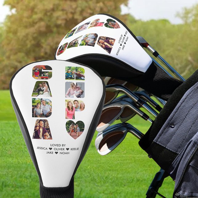 GRANDPA Foto Collage Letter Cutout Golf Headcover (Von Creator hochgeladen)
