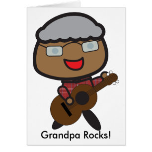 Grandpa Funny Guitare Noir Personnalisé