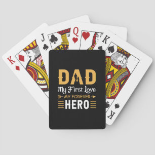 Grandpa Gift Dad My Forever Hero Spielkarten