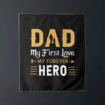 Grandpa Gift | Dad My Forever Hero Wandteppich<br><div class="desc">Grandpa Gift | Dad My Forever Hero</div>