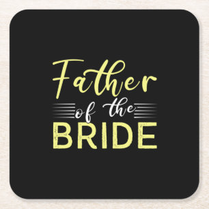Grandpa Gift Father Of The Bride Rechteckiger Pappuntersetzer