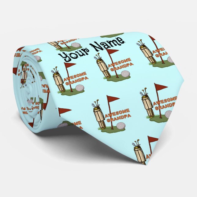 Grandpa Golf mens cravate (Roulé)