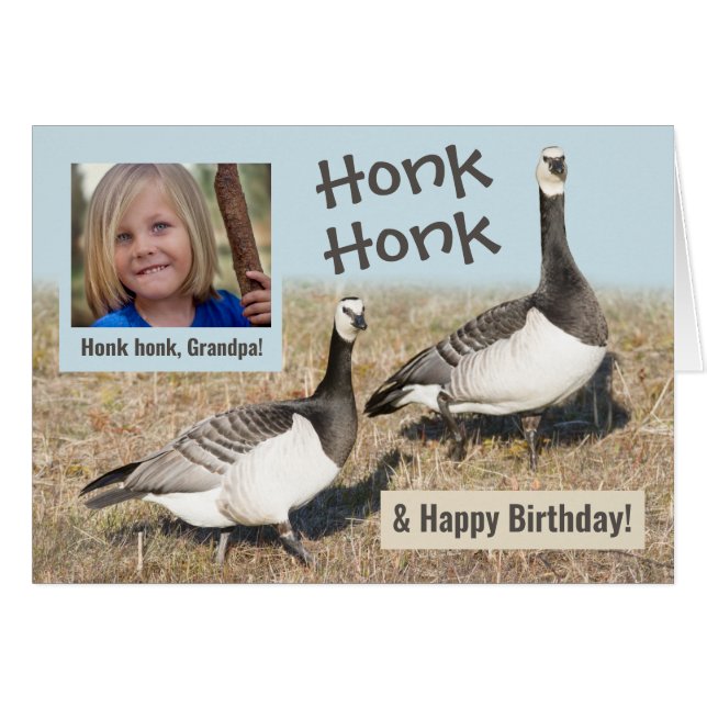 Grandpa Grand-Enfant Honk Chat CC0517 Carte Annive (Devant horizontal)
