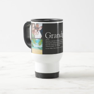 Grandpa Grandad Papa Definition Gray 4 Photo Reisebecher