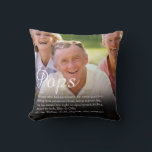 Grandpa, Grandfather Definition Script Photo Kissen<br><div class="desc">Personalise for your special grandpa,  grandad,  papa or pops to create a unique gift. A perfect way to show him how amazing he is every day. Designed by Thisisnotme©</div>