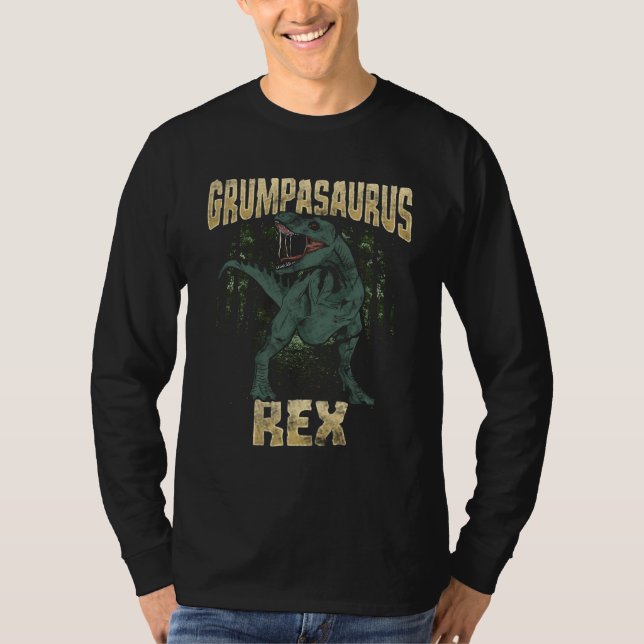 Grandpa Grumpasaurus Rex Dinosaur T Rex T-Shirt (Vorderseite)