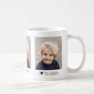 Grandpa I love You 3 Photo Elegant Simple Kaffeetasse