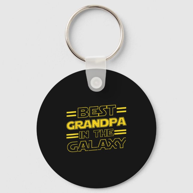 Grandpa In The Galaxy Funny Fathers Day Gift For M Schlüsselanhänger (Vorderseite)