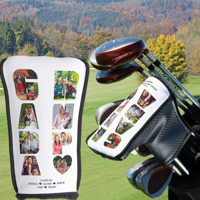GRANDPA Letter Cutout Foto Collage Golf Headcover (Von Creator hochgeladen)