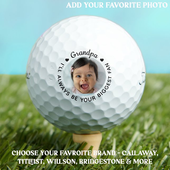 GRANDPA - Modernes Personalisiertes Foto - Golfer Golfball (Von Creator hochgeladen)