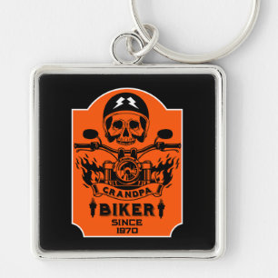 Grandpa Motorradfahrer Schlüsselanhänger